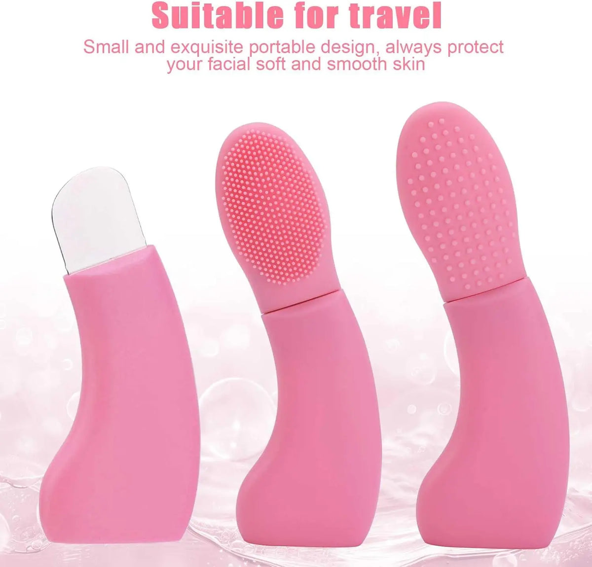 3-Piece Facial Massage Set – Silicone Brush, Cupping & Ice Roller Facial Massage Set QXL