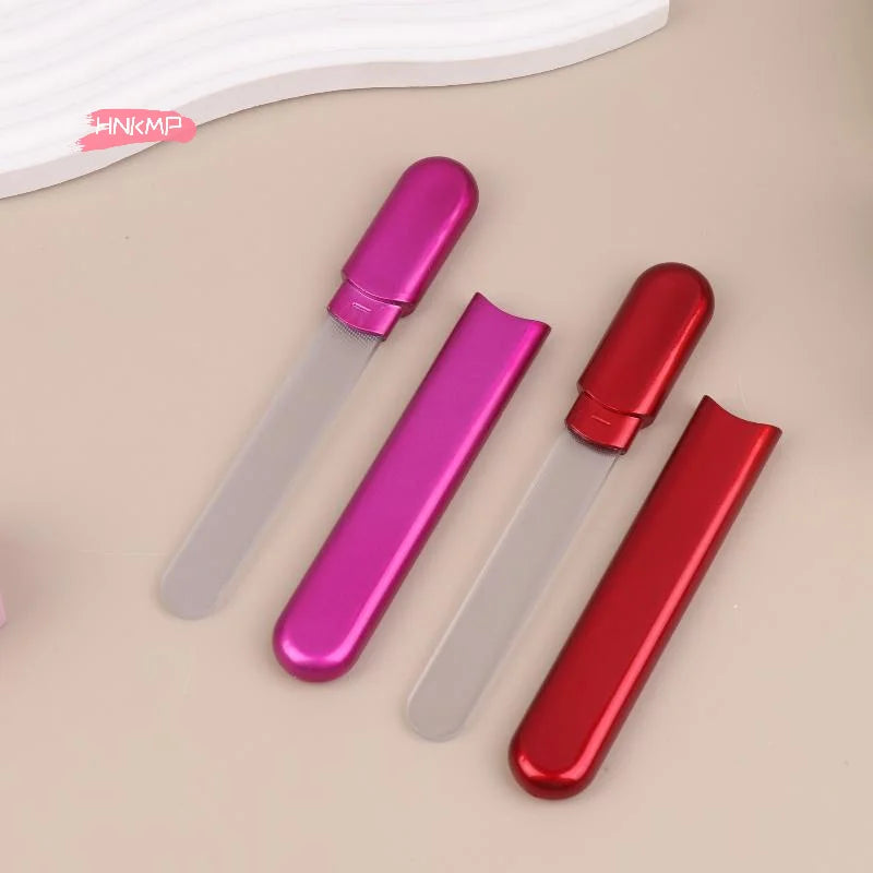 Crystal Glass Nail File with Case | Salon-Quality Buffer Glass Nail File QXL