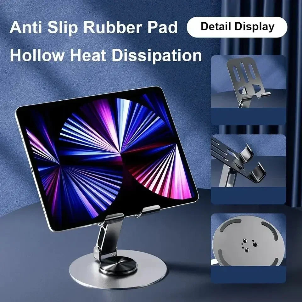 360° Rotating Foldable Metal Stand for iPad, Tablet & Phone Tablet & Phone Stand QXL