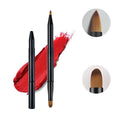 Retractable Double-Ended Lip Gloss Brush with Protective Cap Lip Makeup Brush QXL Black