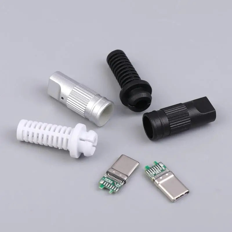 USB-C 24-Pin Male Solder Connector | 3A Fast Charging DIY USB-C Solder Connector QXL