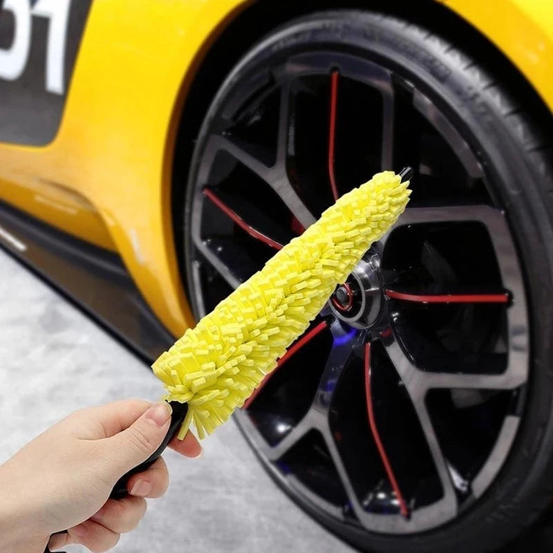 Heavy-Duty Car Rim Cleaning Tool | Wheel Hub Detailing Brush Wheel Cleaning Brush QXL Default Title