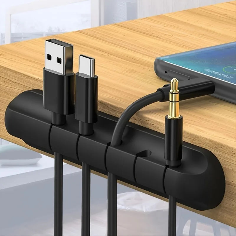 Self-Adhesive Desktop Cable Clip | Cord & Wire Organizer Cable Clip Organizer QXL