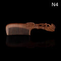 Sandalwood Hand-Carved Hair & Beard Comb | Anti-Static Wooden Hair Comb QXL N4