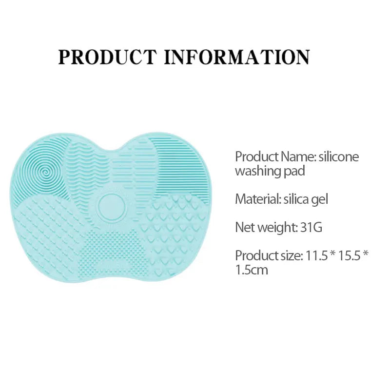 Silicone Makeup Brush Cleaner Scrubber Mat & Washing Pad Brush Cleaning Mat QXL