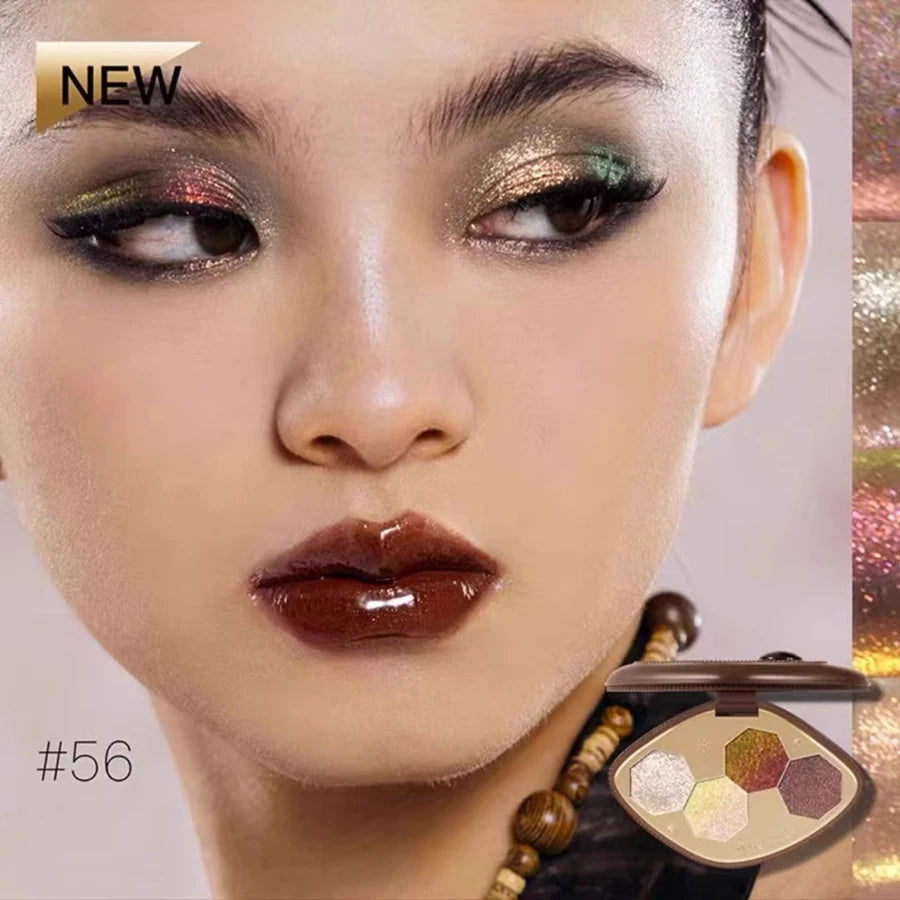 Girlcult 4-Color Eyeshadow Palette | Shimmer Matte Glitter Vegan Eyeshadow Palette QXL 56