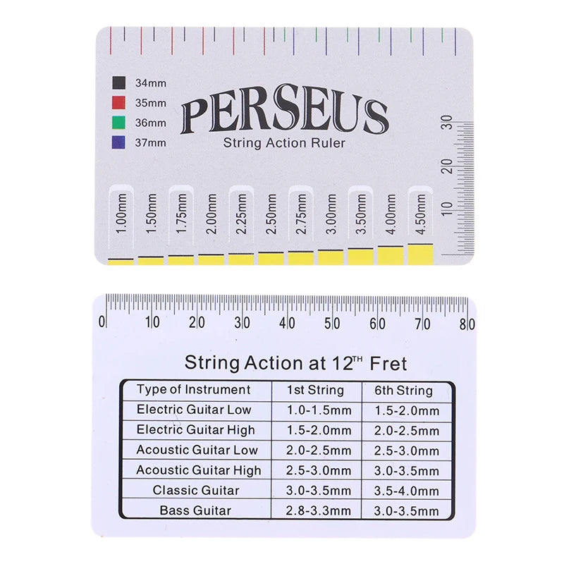 Guitar String Action Gauge Ruler | PVC Setup Tool Guitar Setup Tool QXL