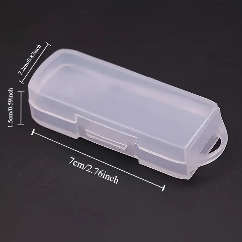 Mini Transparent USB Flash Drive Storage Box with Lid USB Drive Storage Box QXL