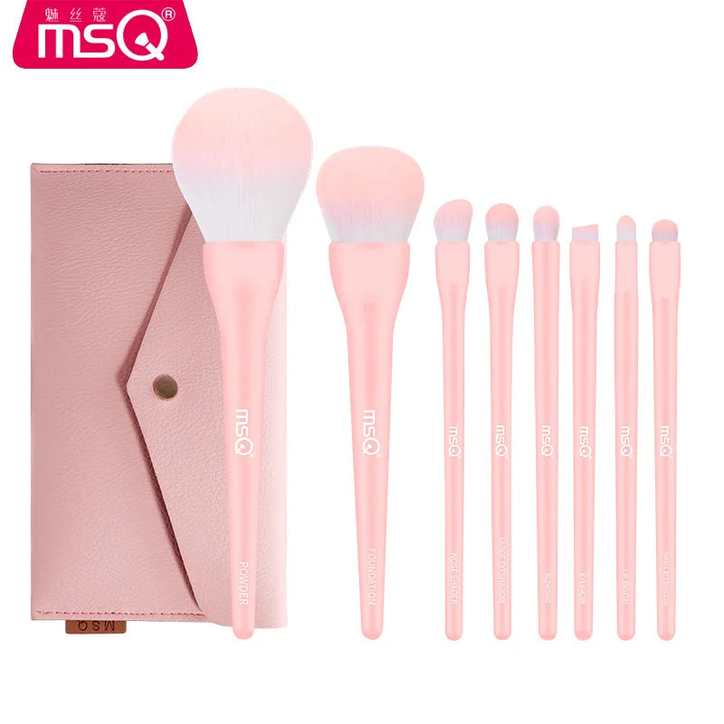 8-Piece Candy-Colored Makeup Brush Set | Beginner Eye Brushes Makeup Brush Set QXL