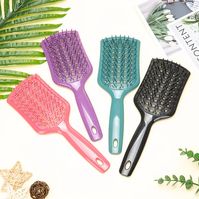 Diamond Hollow Shield Comb | Colour-Changing Detangling Hair Detangling Comb QXL