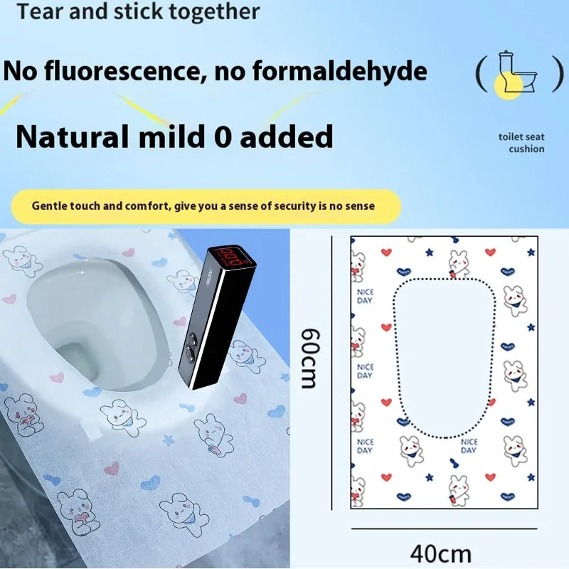 30-Pack Disposable Toilet Seat Covers | Waterproof Travel Toilet Seat Covers QXL