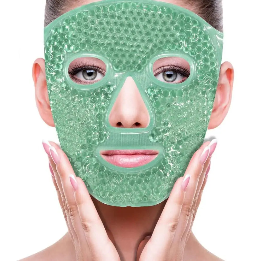 Reusable Gel Bead Eye & Face Mask | Hot & Cold Compress Gel Eye Face Mask QXL