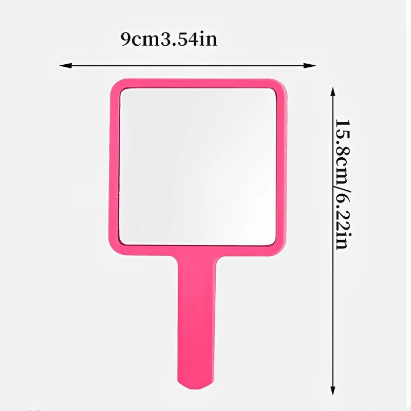Square Handheld Makeup Mirror HD – ABS Handle Vanity Mirror Handheld Makeup Mirror QXL