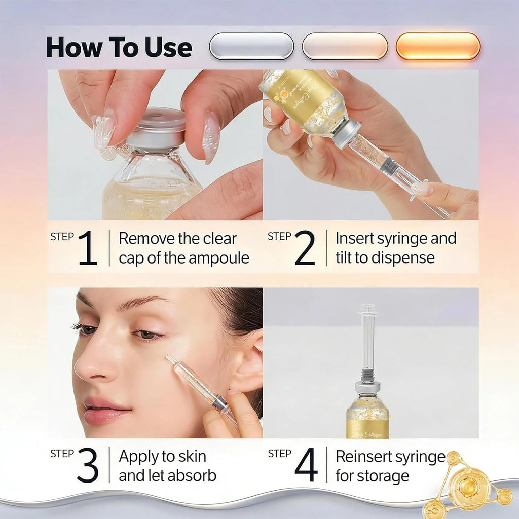 Collagen Silk Peptide Ampoule Essence | Korean Face Serum Face Serum Essence QXL