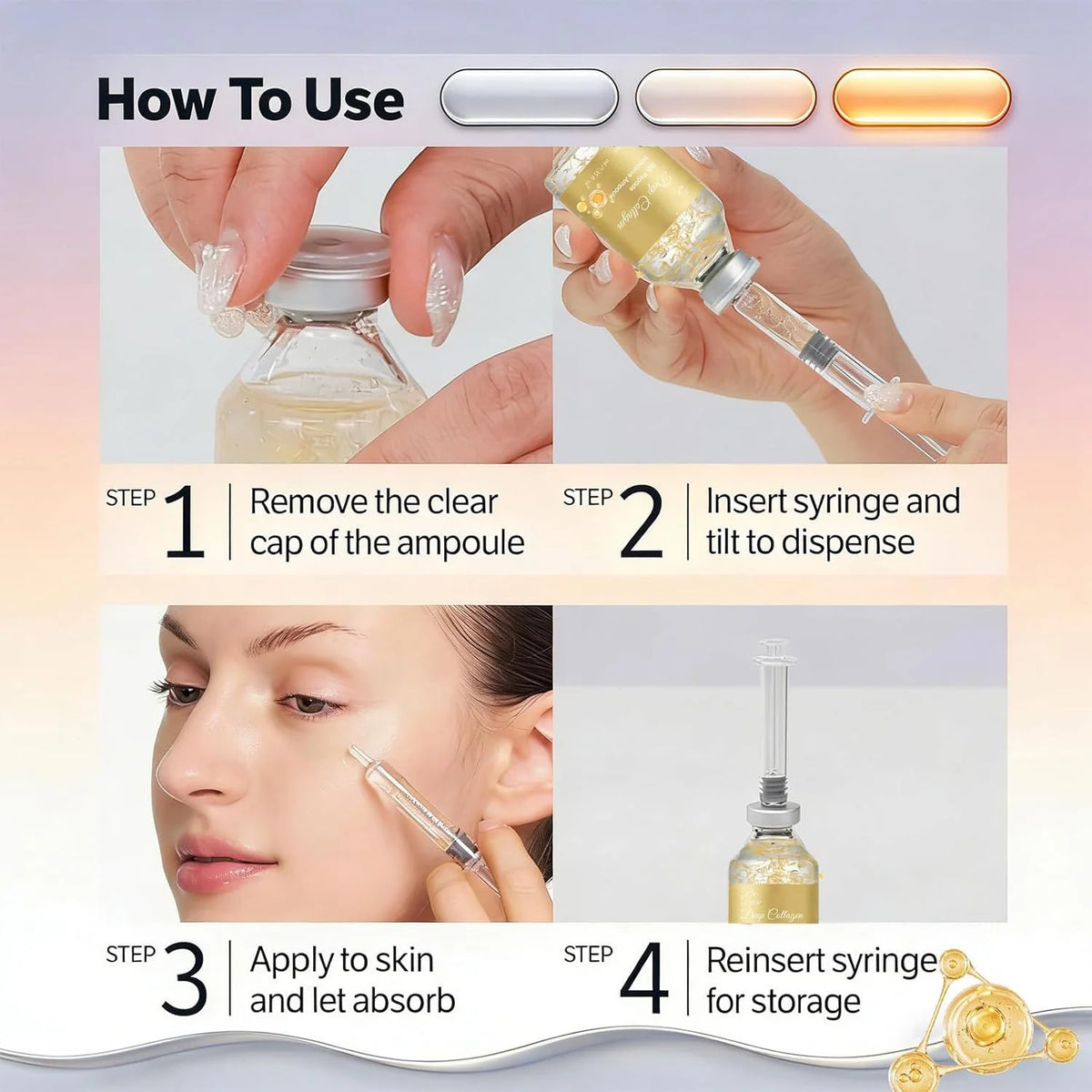 Collagen Silk Peptide Ampoule Essence | Korean Face Serum Face Serum Essence QXL