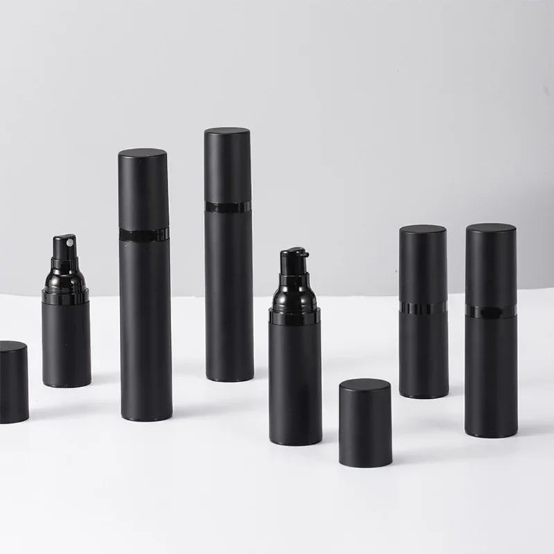 Airless Pump Bottle 15ml 30ml 50ml | Black Vacuum Lotion Jar Airless Pump Bottle QXL 15ml spray