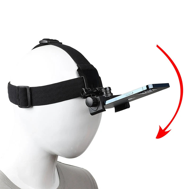 Head-Mounted Phone Holder | First-Person View Headband Bracket Head-Mounted Phone Mount QXL