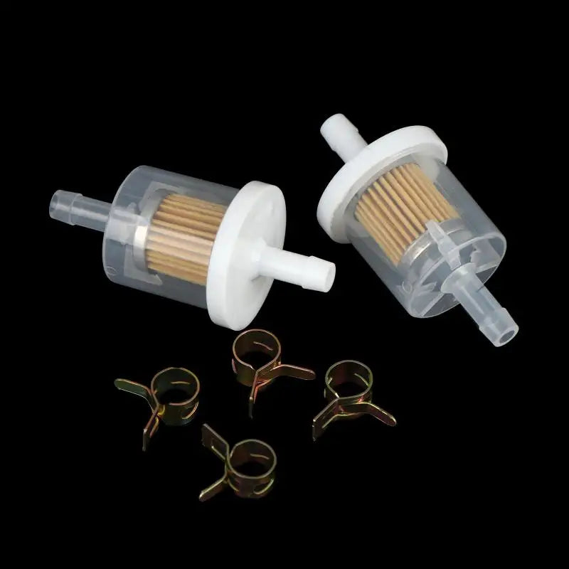 14mm Motorcycle Fuel Filter & Hose Clamp Set – 2 Pack Motorcycle Fuel Filter QXL