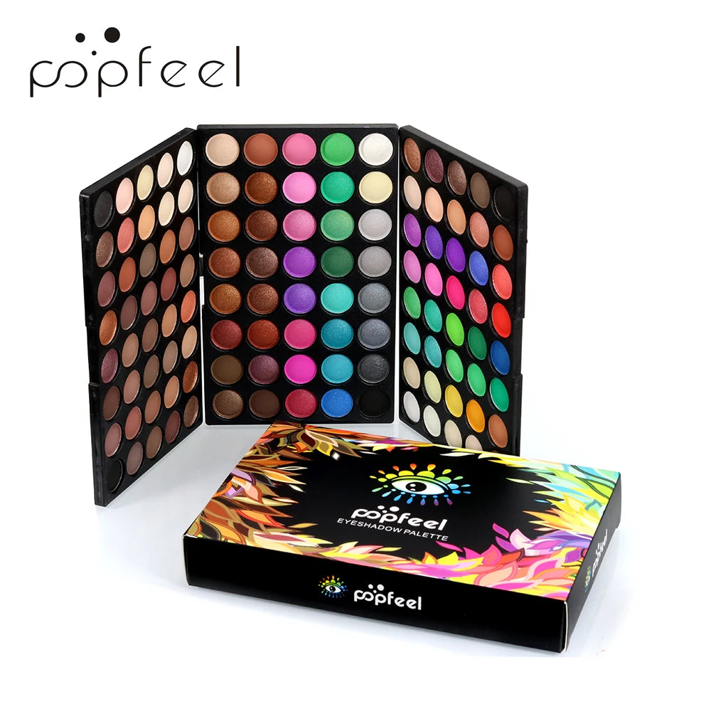 POPFEEL 120-Color Eyeshadow Palette – Matte & Shimmer Shades Eyeshadow Palette QXL EP120