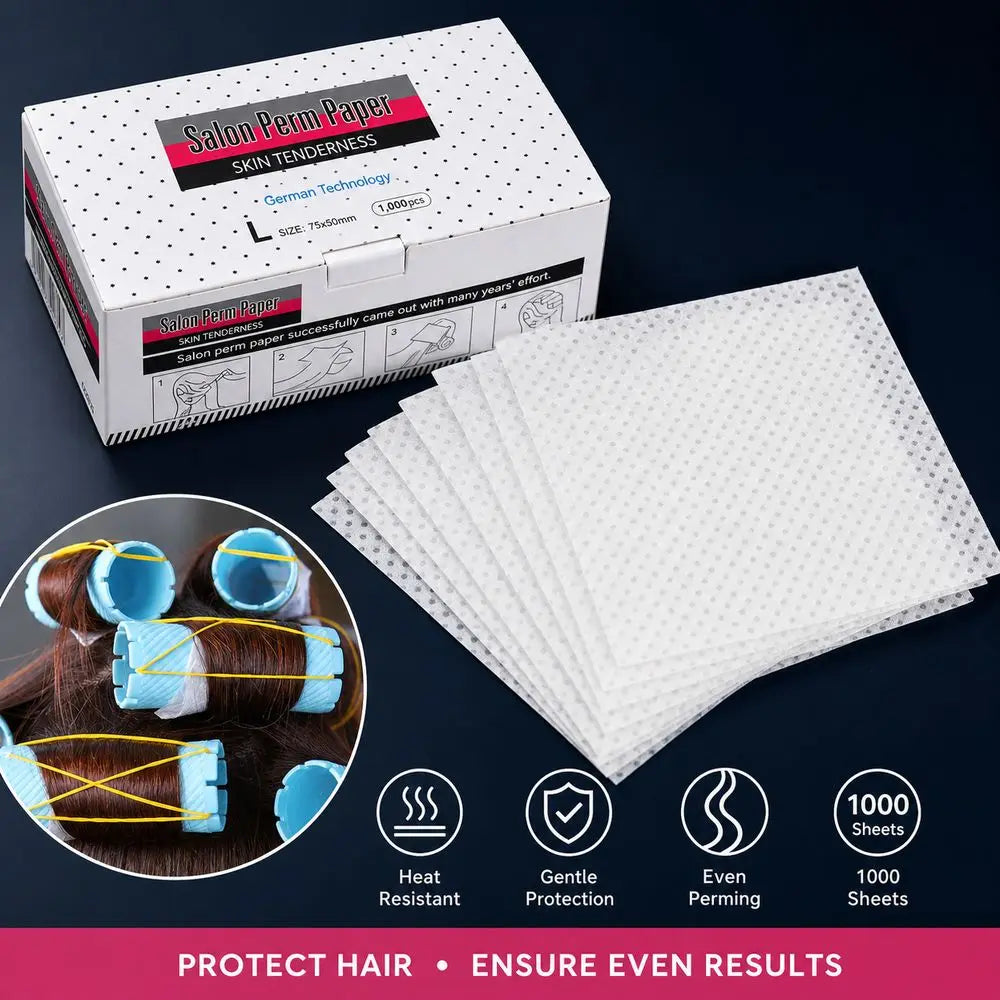 1000-Sheet Disposable Hair Perm Papers S/M/L/XL | Salon Pack Hair Perm Papers QXL