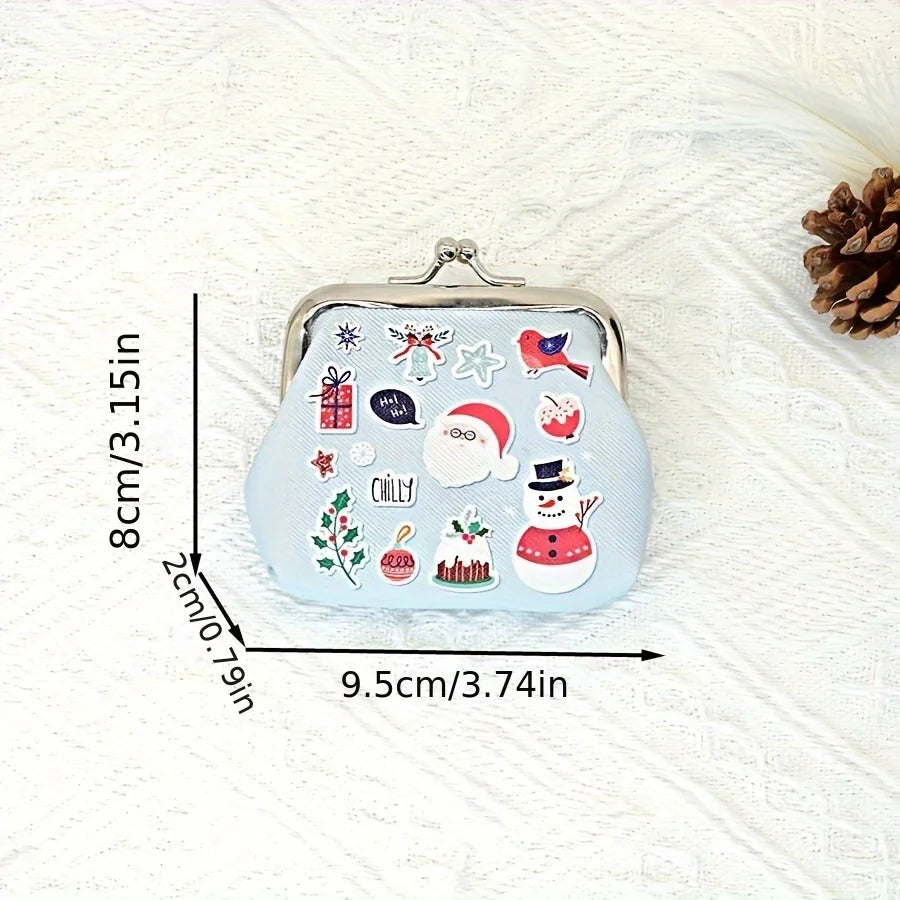 Christmas Kiss Lock Coin Purse | Mini Gift & Candy Bag Kiss Lock Coin Purse QXL
