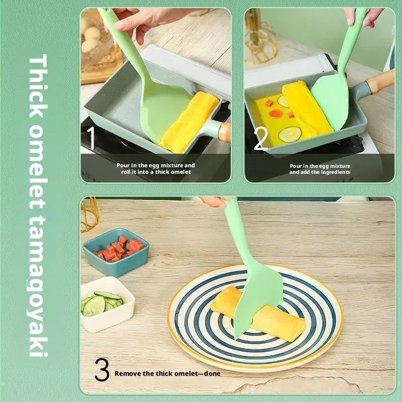 Wide Silicone Spatula | Non-Stick Flexible Cooking Turner Silicone Spatula QXL