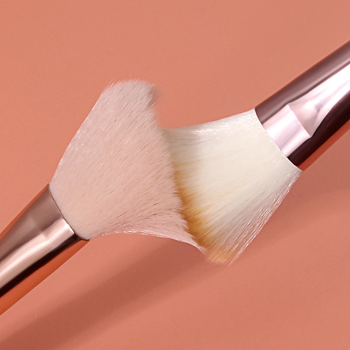 4-Piece Blush Brush & Powder Puff Set | Pink Wood Handles Makeup Brush Set QXL