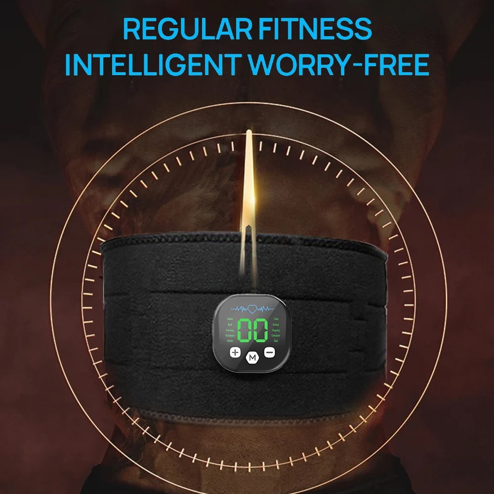 Smart EMS Ab Belt – Waist Toning & Muscle Stimulation EMS Fitness Belt QXL