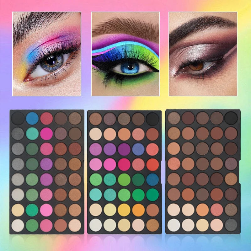 120-Color 3-Layer Eyeshadow Palette | Matte & Shimmer Kit Eyeshadow Palette QXL