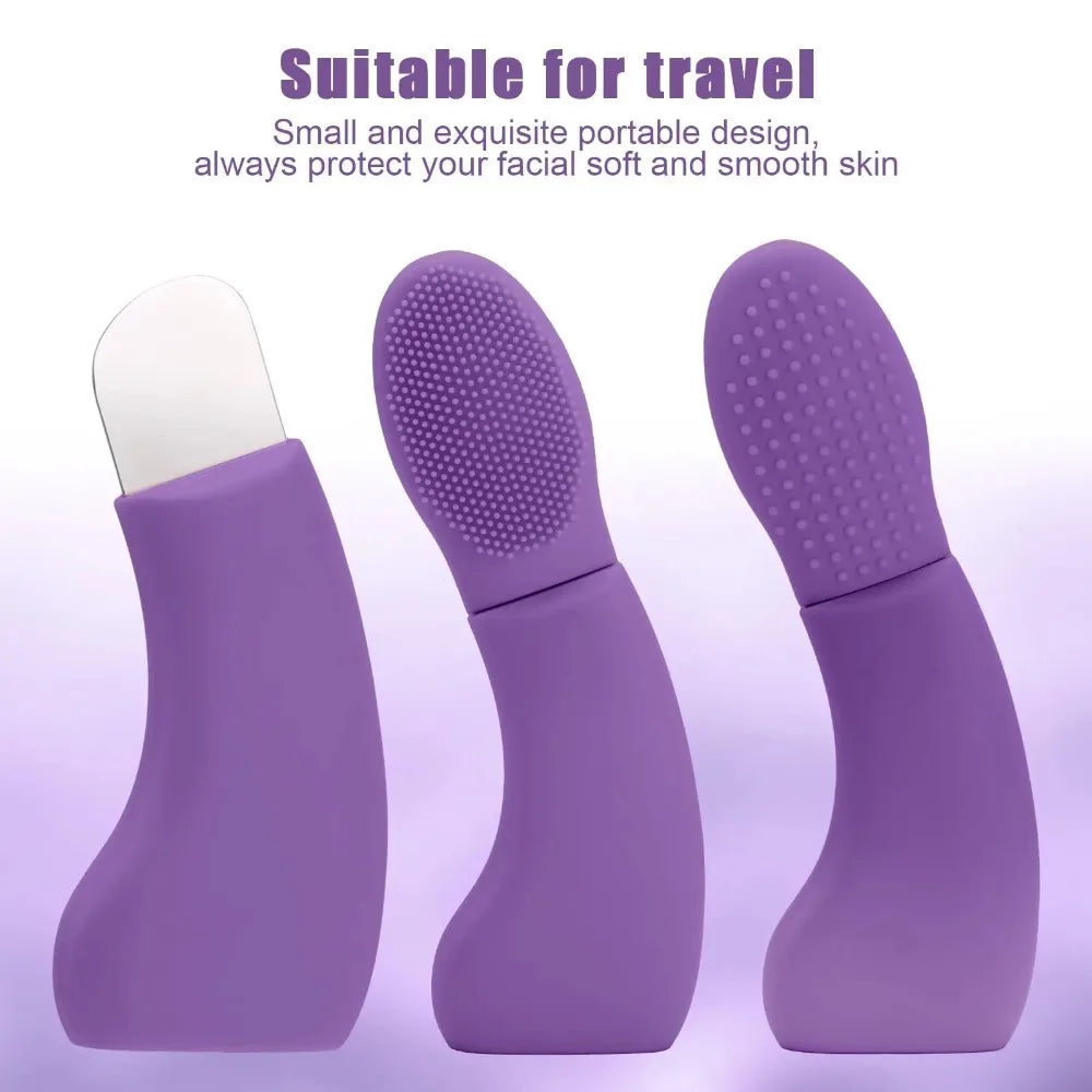 2-in-1 Silicone Blackhead Remover & Face Scraper Tool Blackhead Removal Tool QXL
