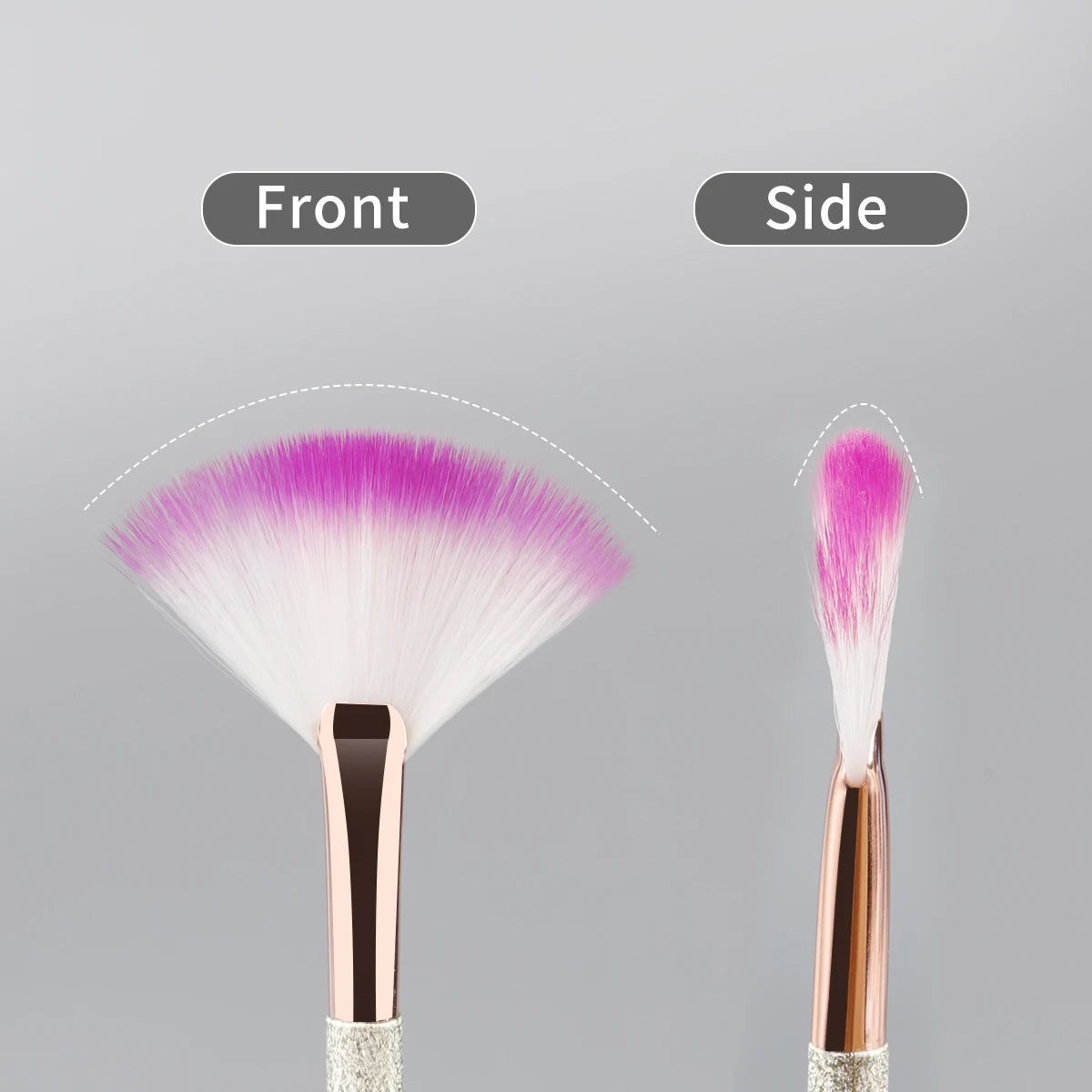 RANCAI Fan Makeup Brush – Soft Nylon Powder & Mask Brush Fan Makeup Brush QXL