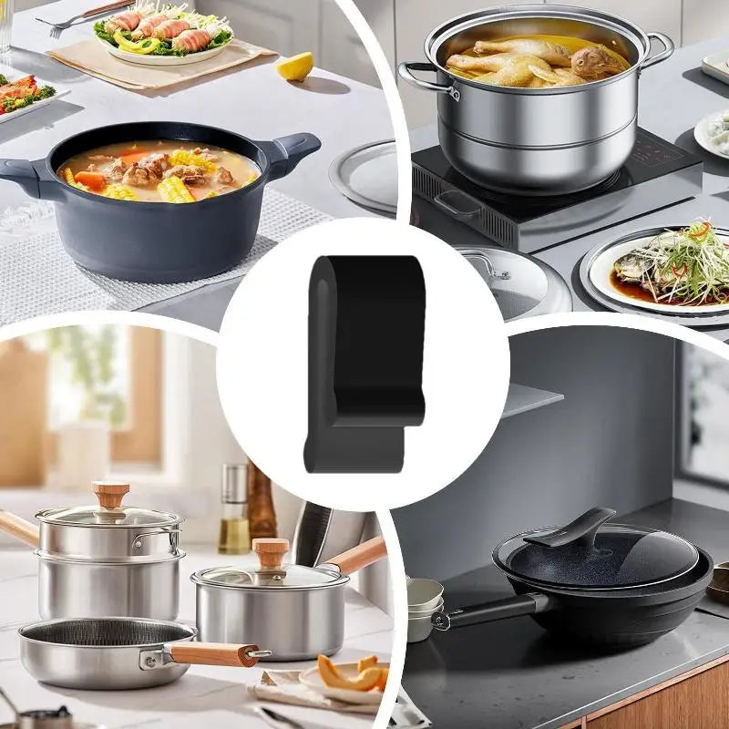 4-Pack Silicone Cookware Lid Protector Clips for Stacking Cookware Lid Clips QXL