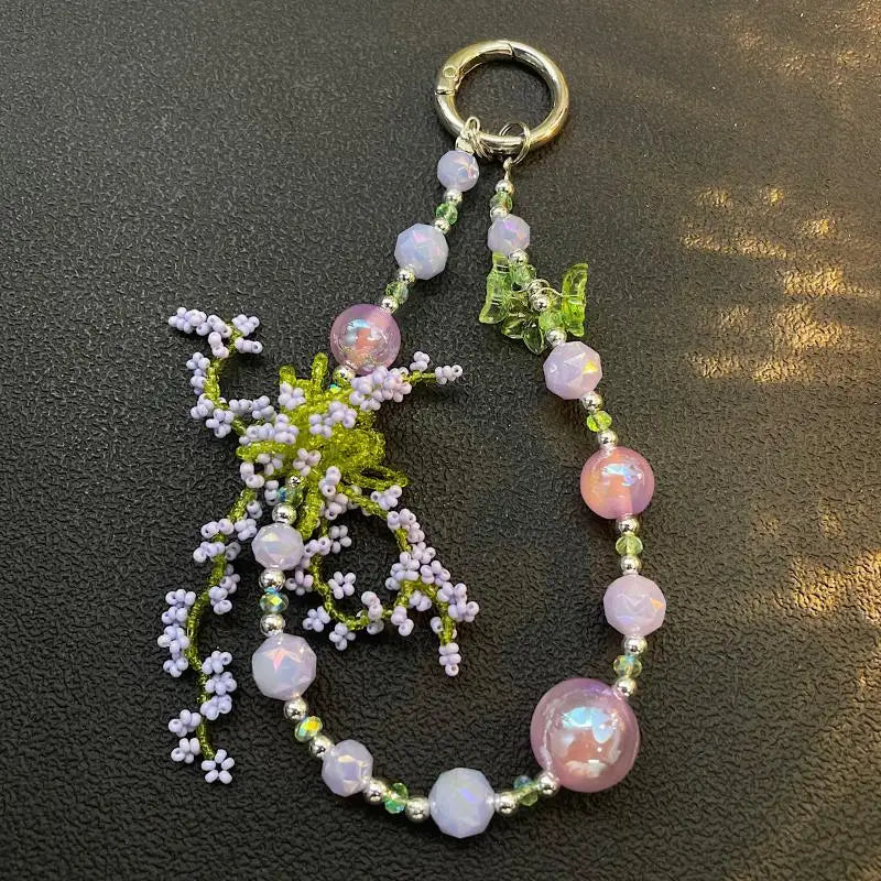 Colorful Beaded Phone Chain Lanyard | Bag, Key & Case Charm Beaded Phone Chain QXL