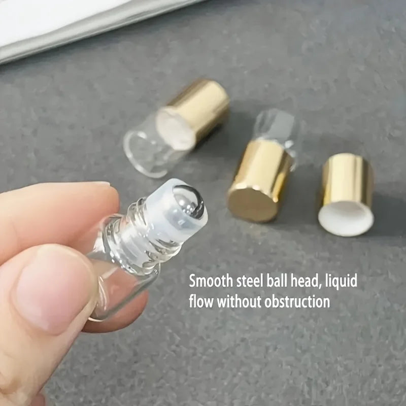 2-Pack 1ml Glass Roll-On Bottles for Essential Oils & Perfume Roll-On Bottle QXL