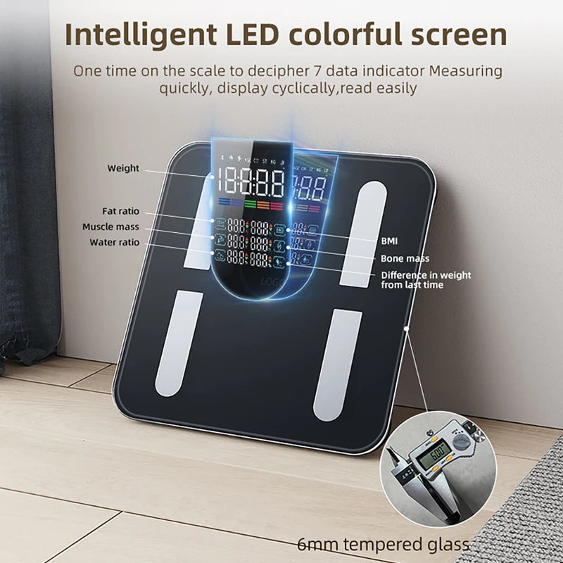 Dreamburgh Smart Body Fat Scale Bluetooth 500lb/227kg Smart Body Scale QXL