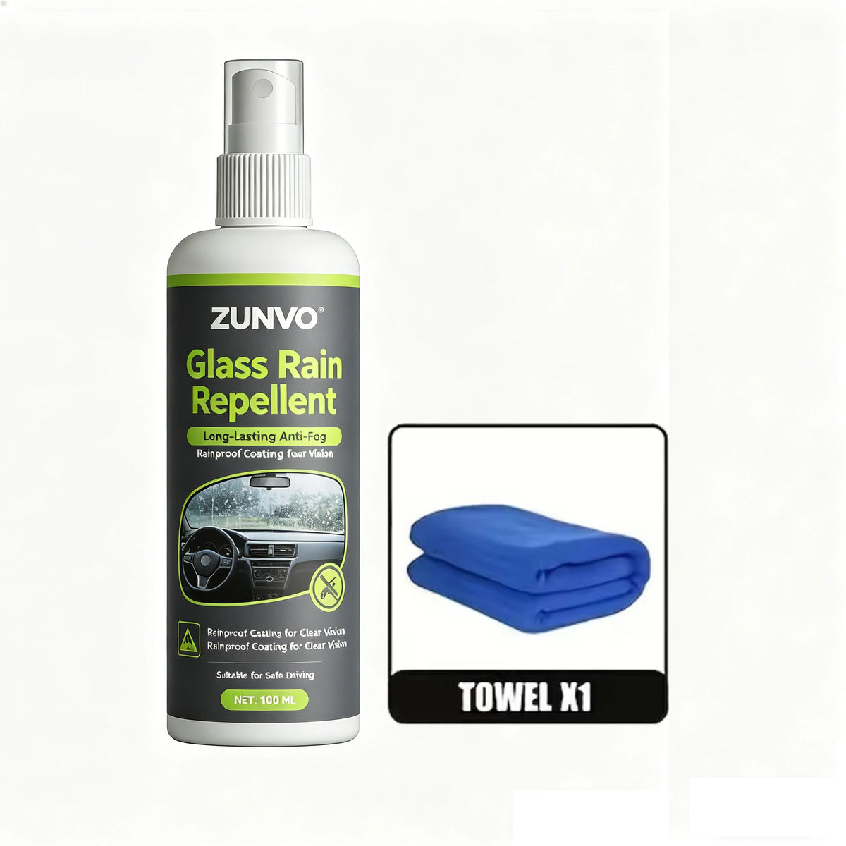 QXL Rain Repellent & Anti-Fog Glass Spray | 100ml Car Glass Coating Spray QXL Default Title