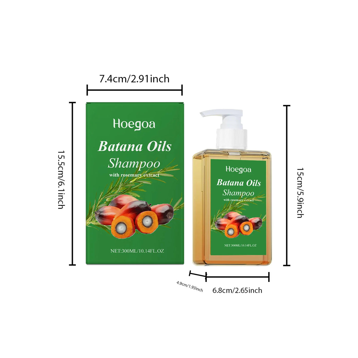 HOEGOA Batana Oil Shampoo – Strengthen & Nourish All Hair Hair Care Shampoo QXL 300ml