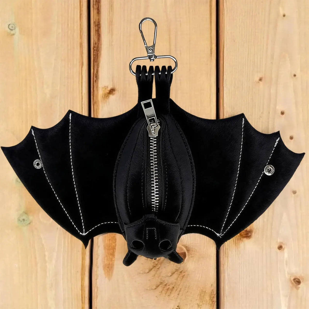 Gothic Bat Coin Purse PU Leather Keychain Wallet Foldable Wings Gothic Coin Purse QXL