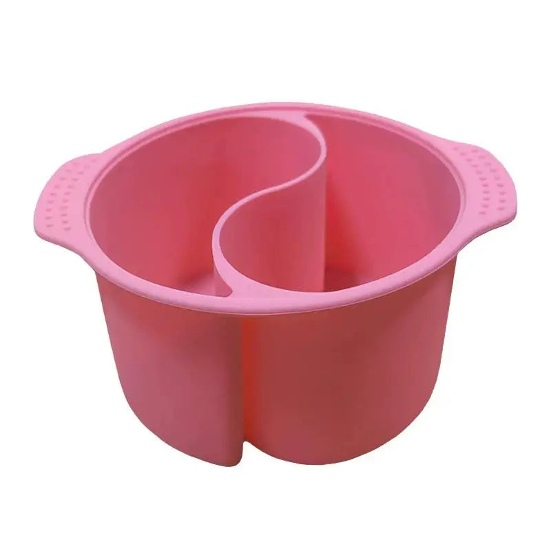 Silicone Double Compartment Nail Soak Bowl | Salon & DIY Nail Soak Bowl QXL 1 Pink