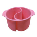 Silicone Double Compartment Nail Soak Bowl | Salon & DIY Nail Soak Bowl QXL 1 Pink