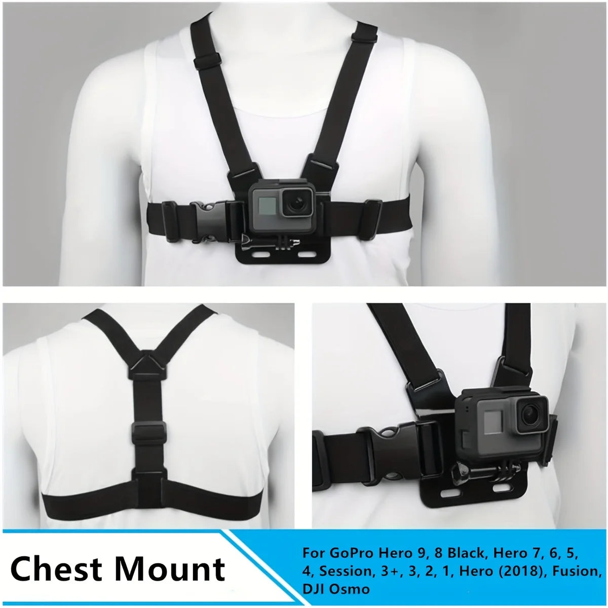 Chest & Head Mount Stabilizer for Action Cameras & Camcorders Camera Mount Stabilizer QXL