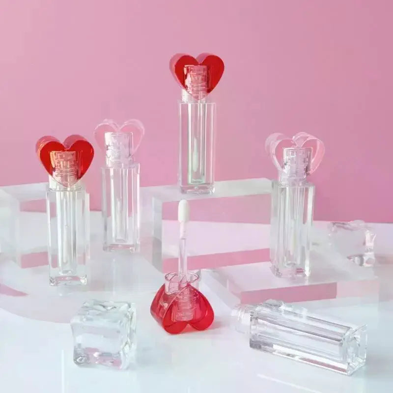 3.5ml Heart-Shaped Refillable Lip Gloss Tube | DIY Clear Container Lip Gloss Container QXL