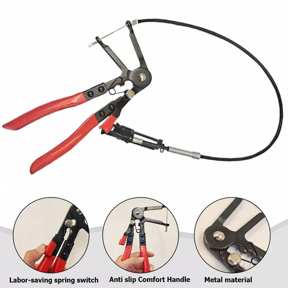Flexible Cable Hose Clamp Pliers | 24.4" Auto Repair Tool Hose Clamp Pliers QXL