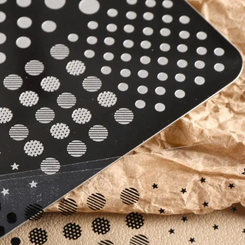 Stainless Steel Nail Art Stamping Plate – Dots & Lines Nail Stamping Plate QXL