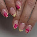24-Pack Pink Cross Press-On Nails | Y2K Full Cover Tips Press-On Nail Tips QXL Style B