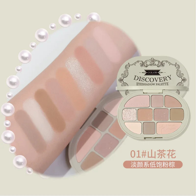 10-Color Eyeshadow Palette – Blush, Highlight & Contour Eyeshadow Palette QXL 1 Camellia sinensi