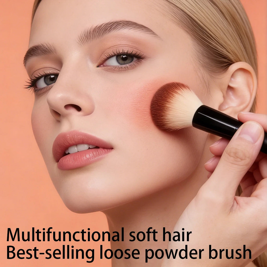 KOSSHOW Soft Blush, Contour & Setting Makeup Brush – Black Makeup Brush QXL