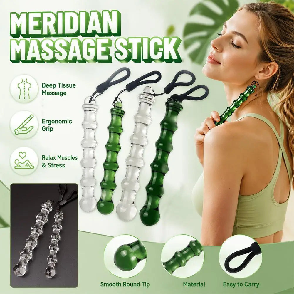 Glass Massage Wand | Acupoint Meridian Massager Stick Glass Massage Wand QXL