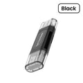 4-in-1 USB Type-C Card Reader – SD, TF & Memory Stick USB Card Reader QXL black
