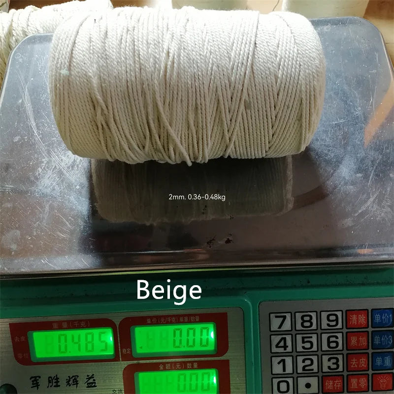 100% Pure Cotton Rope 1–6mm | Natural Macramé & Craft Cord Cotton Craft Cord QXL